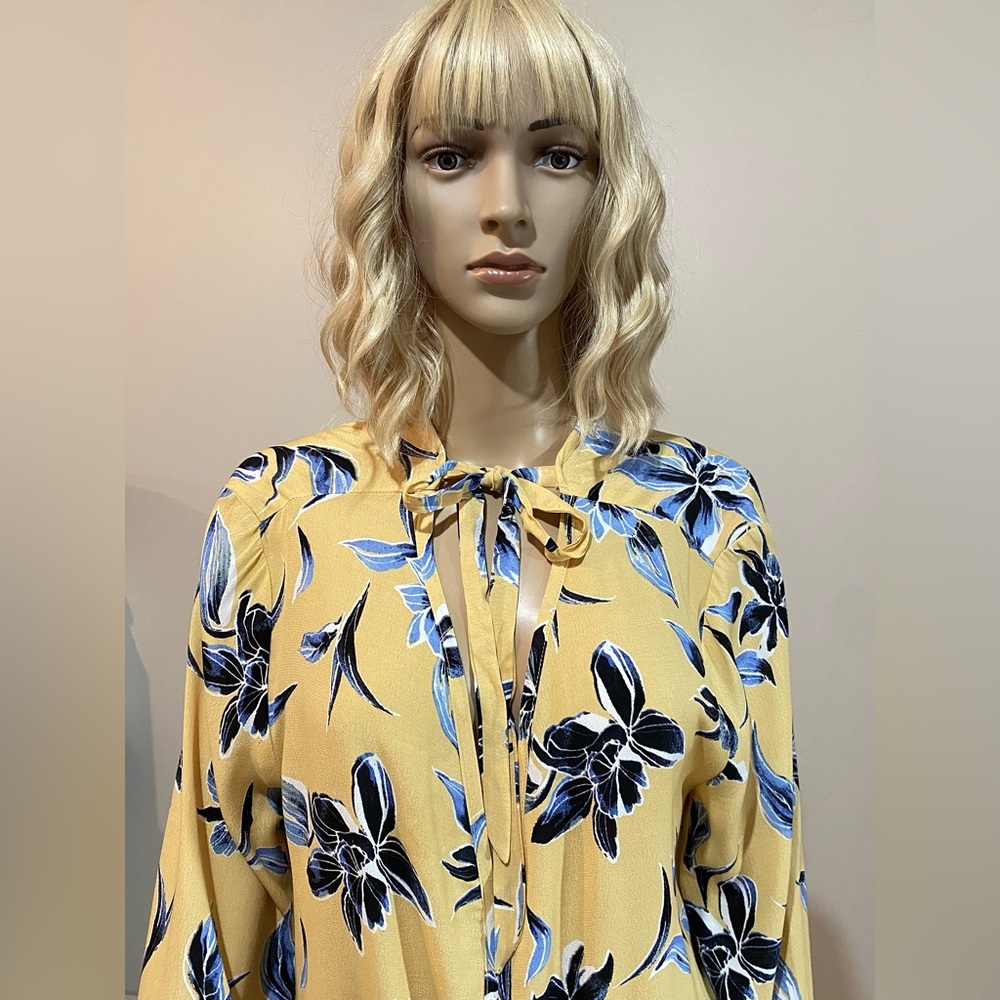 Melissa Nepton Ava Yellow Floral Top   NWT
